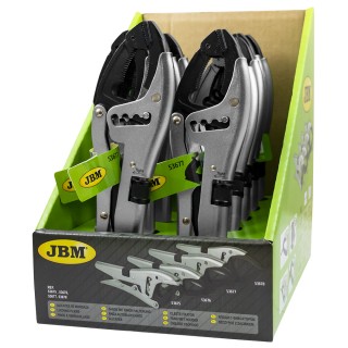 PINCE À VERROUILLAGE, MÂCHOIRES COURBÉES ET SUPPORT ROTATIF