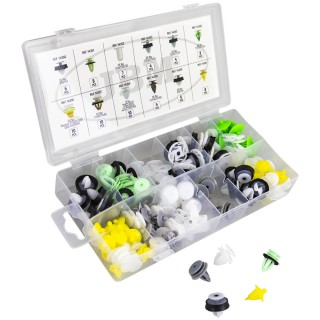 ÉTUI DE CLIPS EN PLASTIQUE POUR PANNEAUX DE PORTE RENAULT DACIA 85 PCS