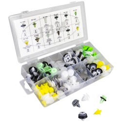 ÉTUI DE CLIPS EN PLASTIQUE POUR PANNEAUX DE PORTE RENAULT DACIA 85 PCS