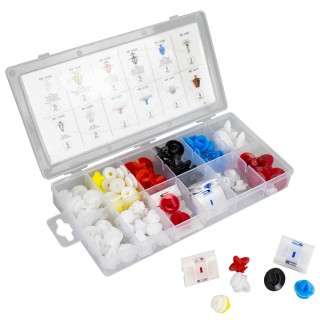 ÉTUI DE CLIPS EN PLASTIQUE POUR MOLDINGS RENAULT DACIA 90 PCS