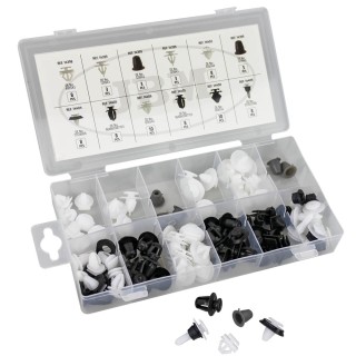 ÉTUI DE CLIPS EN PLASTIQUE POUR MOLDINGS PEUGEOT/CITROËN 80 PCS