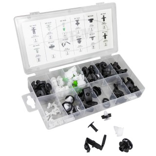 ÉTUI DE CLIPS EN PLASTIQUE POUR PANNEAUX DE PORTE/MOLDINGS/TAPISSERIE VAG/SIÈGE/SKODA 79 PCS