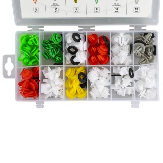 ÉTUI DE CLIPS EN PLASTIQUE POUR PANNEAUX DE PORTE/MOLDINGS MERCEDES-BENZ 96 PCS