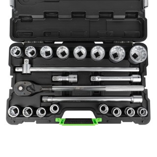 MALLETTE D\'OUTILS AVEC 21 PIÈCES 3/4\" 12-LAMES ZINGUÉES
