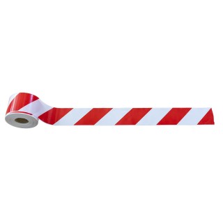 RUBAN DE SIGNALISATION BLANC ET ROUGE - 200M