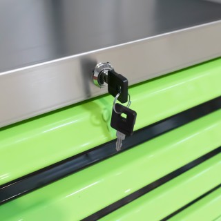 SERVANTE À ROULEAUX XL AVEC 7 TIROIRS - VERTE