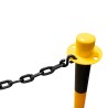 POTEAU DE PLASTIQUE POUR CHAINES - JAUNE / NOIR