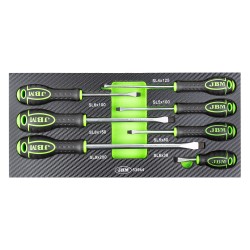 JEU DE 7 TOURNEVIS PLATS AVEC EVA CARBONE MODULE