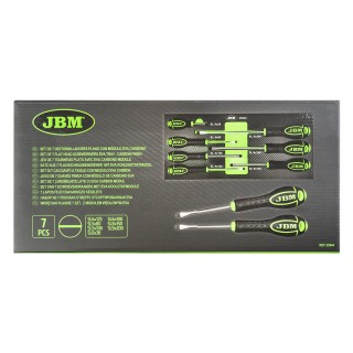 JEU DE 7 TOURNEVIS PLATS AVEC EVA CARBONE MODULE