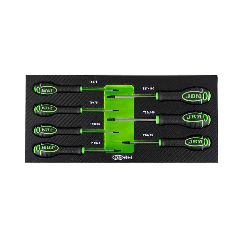 JEU DE 7 TOURNEVIS TORX AVEC EVA CARBONE MODULE