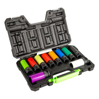 JEU DE 10 DOUILLES À CHOC DE 1/2\" POUR EXTRACTION DE ROUES