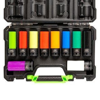 JEU DE 10 DOUILLES À CHOC DE 1/2\" POUR EXTRACTION DE ROUES