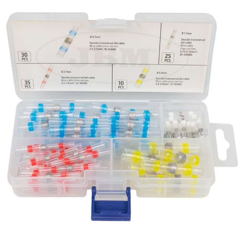 ÉTUI DE MANCHONS DE SOUDURE THERMORÉTRACTABLES 100 PIÈCES